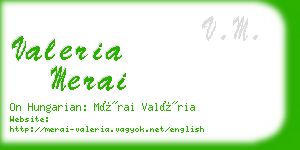 valeria merai business card